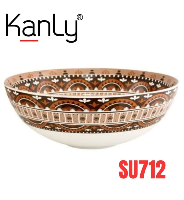 Chậu sứ mỹ thuật hoa văn Moroccan Kanly SU712