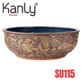 Chậu lavabo mỹ thuật bằng gốm sứ Kanly SU115