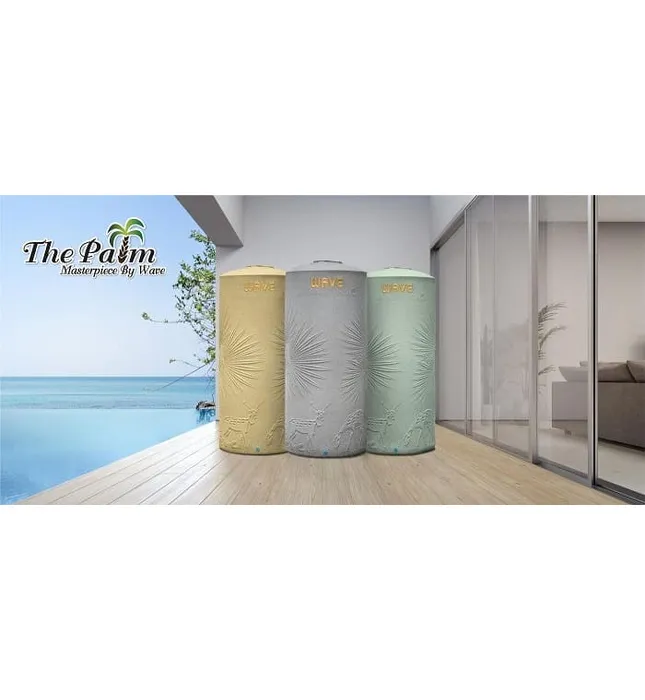 Bồn nước kháng khuẩn Thái Lan Wave The Palm D1000TXC 1000L trắng xà cừ