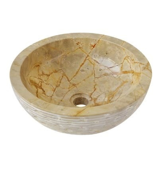 Chậu lavabo đá tự nhiên cappuccino marble Kanly MAR16Bi
