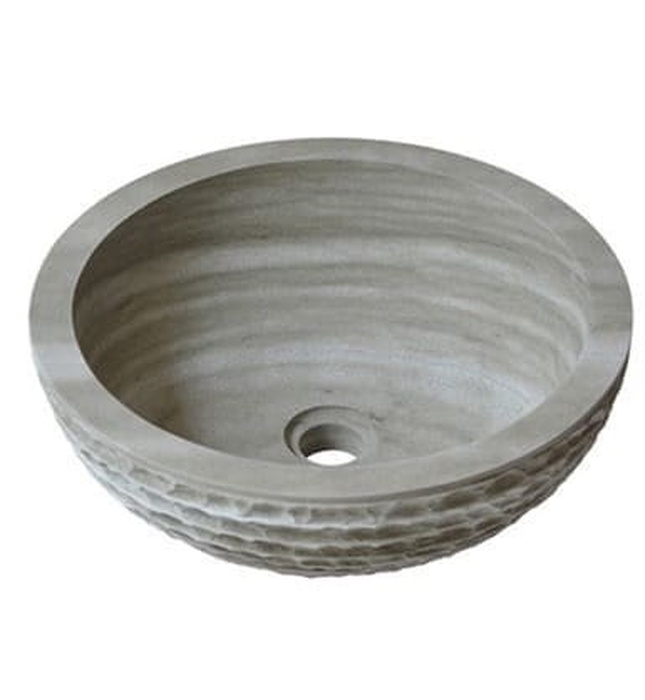 Chậu lavabo bằng đá tự nhiên Kanly MAR25Bi