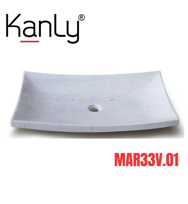 Chậu lavabo bằng đá marble tự nhiên Kanly MAR33V.01
