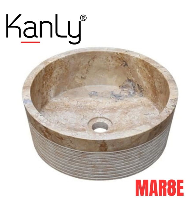 Chậu lavabo đá marble nguyên khối Kanly MAR8E