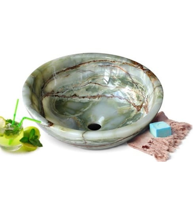 Chậu lavabo bằng đá onyx Kanly ONY11