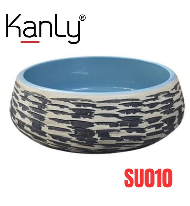 Chậu lavabo mỹ thuật bằng sứ Kanly SU010