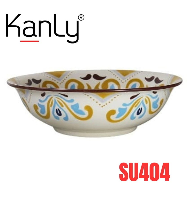 Chậu lavabo mỹ thuật bằng gốm sứ Kanly SU404