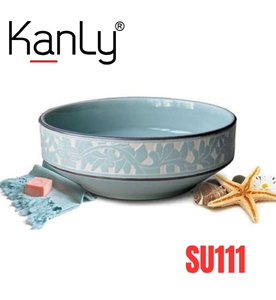 Chậu lavabo mỹ thuật bằng sứ Kanly SU111