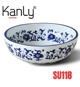 Chậu lavabo mỹ thuật bằng sứ Kanly SU118