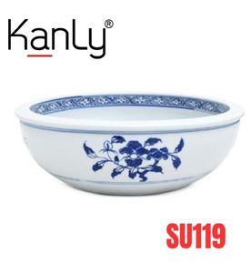 Chậu lavabo mỹ thuật bằng sứ Kanly SU119