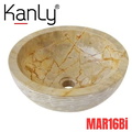 Chậu lavabo đá tự nhiên cappuccino marble Kanly MAR16Bi