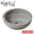 Chậu lavabo bằng đá tự nhiên Kanly MAR25Bi