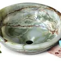 Chậu lavabo bằng đá onyx Kanly ONY11