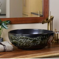 Chậu lavabo mỹ thuật bằng sứ Kanly SU142