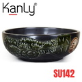 Chậu lavabo mỹ thuật bằng sứ Kanly SU142