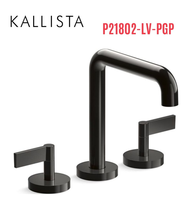 Vòi bồn tắm thân cao nóng lạnh màu đen Kallista P21802-LV-PGP