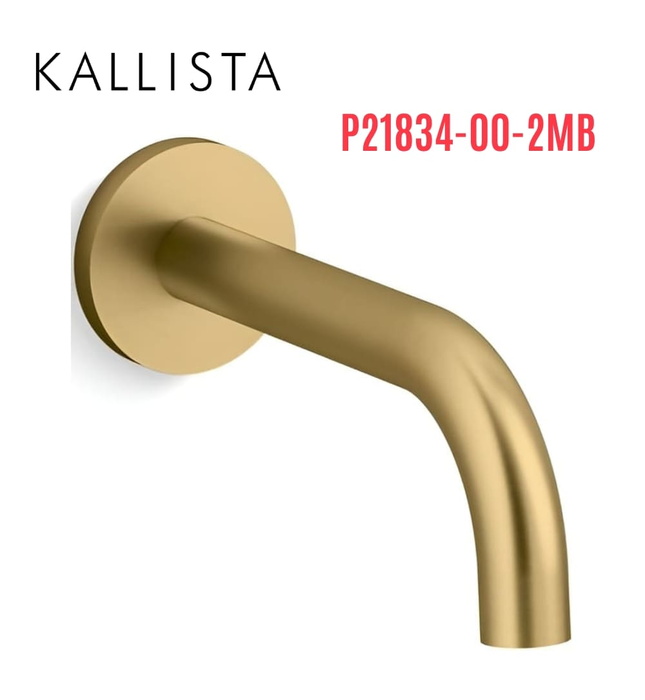 Vòi xả bồn tắm gắn tường màu đồng Kallista P21834-00-2MB
