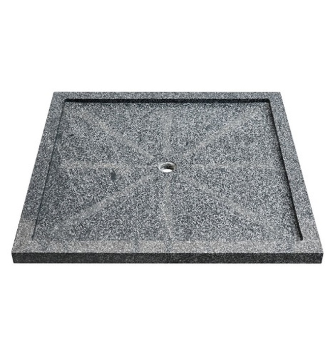 Khay tắm đứng đá granite đen Sông Hinh Kanly STS02