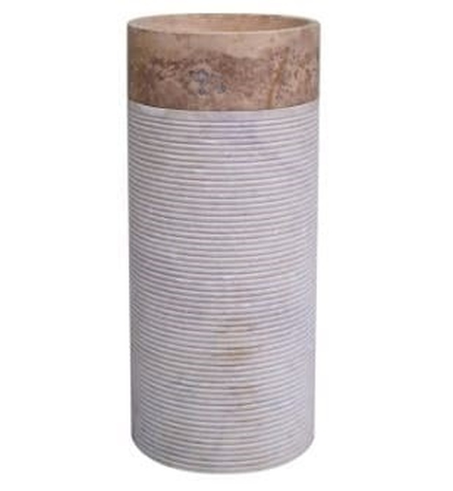 Chậu lavabo chân đứng ống trụ tròn Kanly MAR84CV