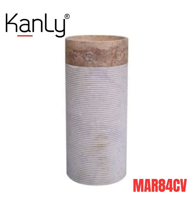 Chậu lavabo chân đứng ống trụ tròn Kanly MAR84CV