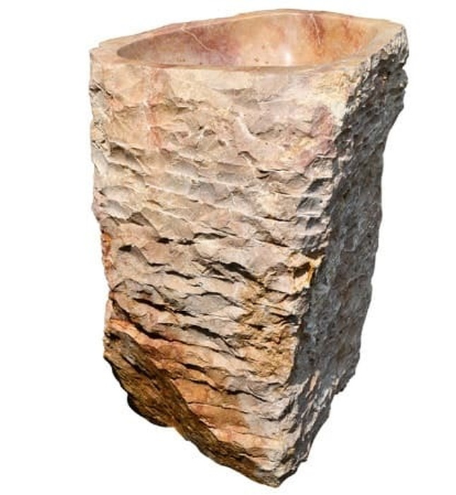 Chậu lavabo chân đứng marble tự nhiên Kanly MAR84i