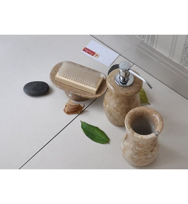 Bộ Lọ Đựng Xà Phòng Bằng Đá Kanly PK04