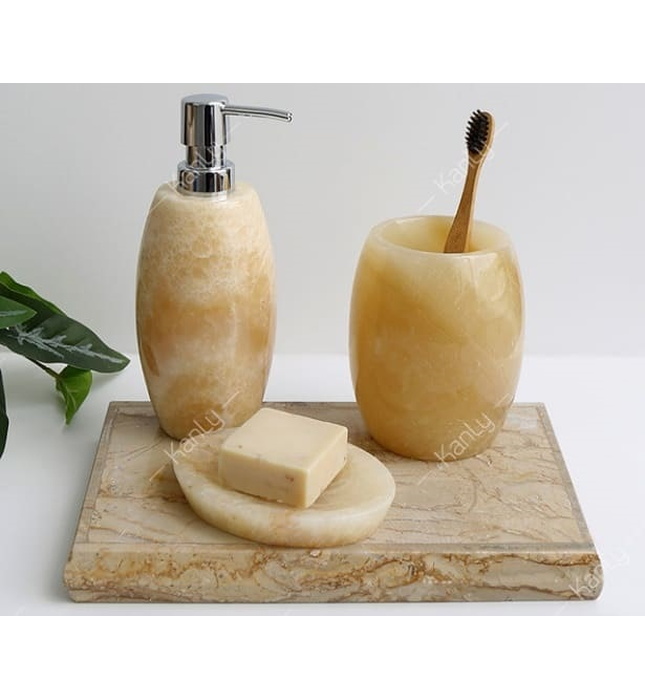 Bộ Lọ Đựng Xà Phòng Bằng Đá Kanly PK12