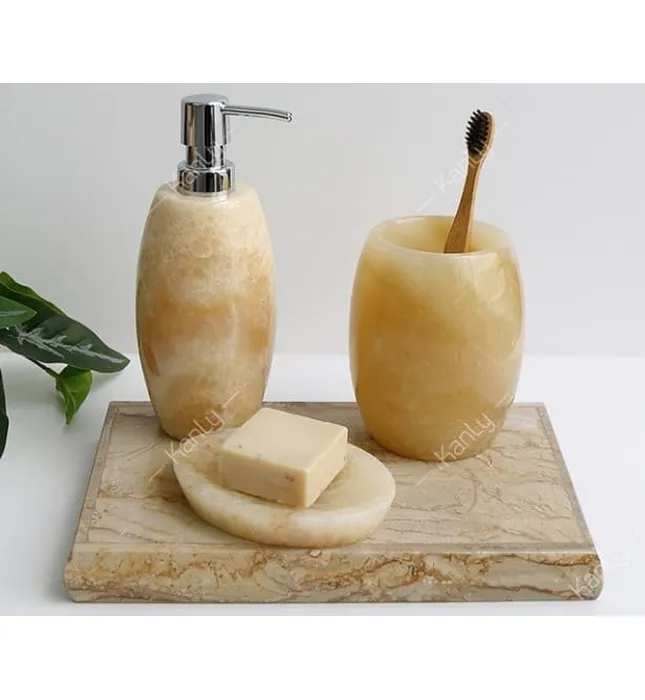 Bộ Lọ Đựng Xà Phòng Bằng Đá Kanly PK12