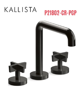 Vòi bồn tắm thân cao nóng lạnh màu đen Kallista P21802-CR-PGP