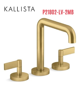 Vòi bồn tắm thân cao nóng lạnh màu đồng Kallista P21802-LV-2MB