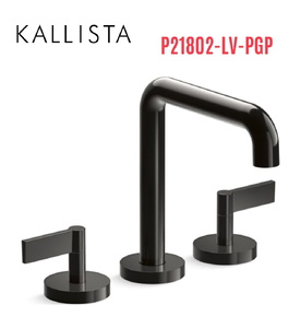 Vòi bồn tắm thân cao nóng lạnh màu đen Kallista P21802-LV-PGP