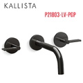 Vòi chậu rửa mặt 3 chân âm tường màu đen Kallista P21803-LV-PGP