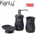 Bộ Lọ Đựng Xà Phòng Bằng Đá Kanly PK02