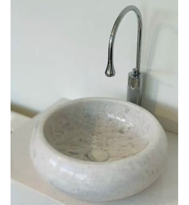 Chậu Rửa Mặt Đá Tự Nhiên Màu Trắng Eximstone BST20