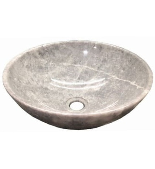 Chậu Rửa Mặt Đá Tròn Mỏng Màu Ghi Xám Đế Mỏng Eximstone BST37