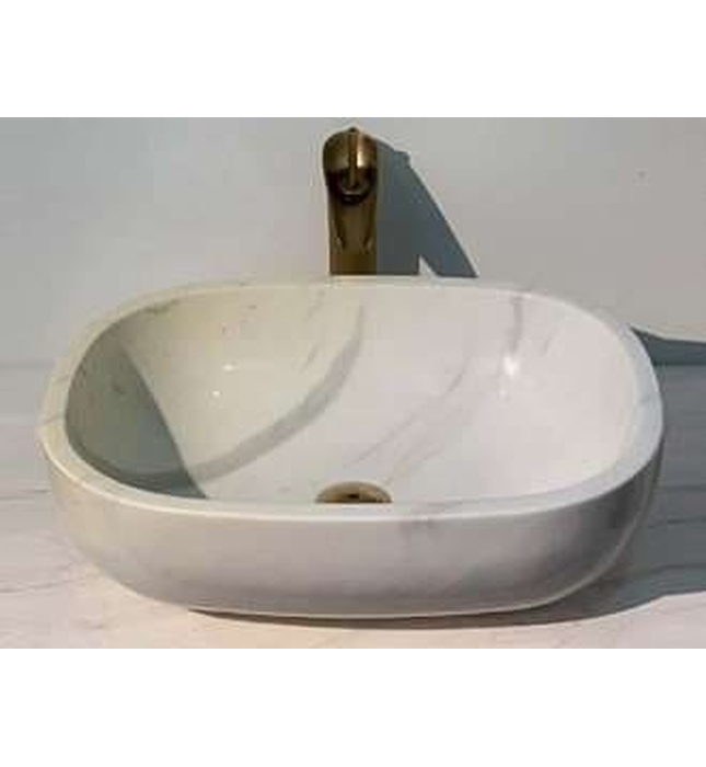 Chậu Rửa Mặt Đá Tự Nhiên Màu Trắng Sữa Eximstone BST69