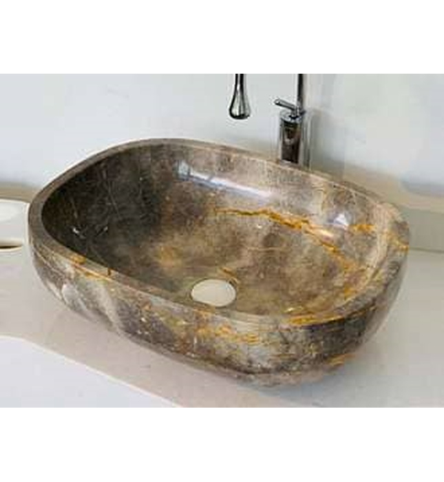 Chậu Rửa Mặt Đá Tự Nhiên Vàng TH Eximstone BST74