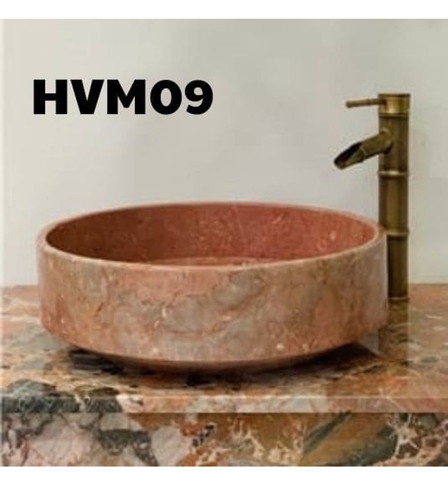 Chậu Rửa Mặt Đá Tự Nhiên Màu Hồng Eximstone HVM09 