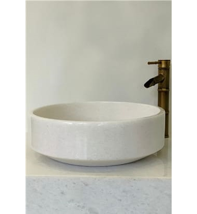 Chậu Rửa Mặt Đá Tự Nhiên Màu Trắng Eximstone NVM50A