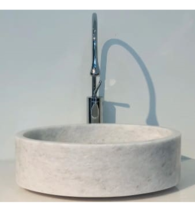 Chậu Rửa Mặt Đá Tự Nhiên Màu Trắng Eximstone TOV01