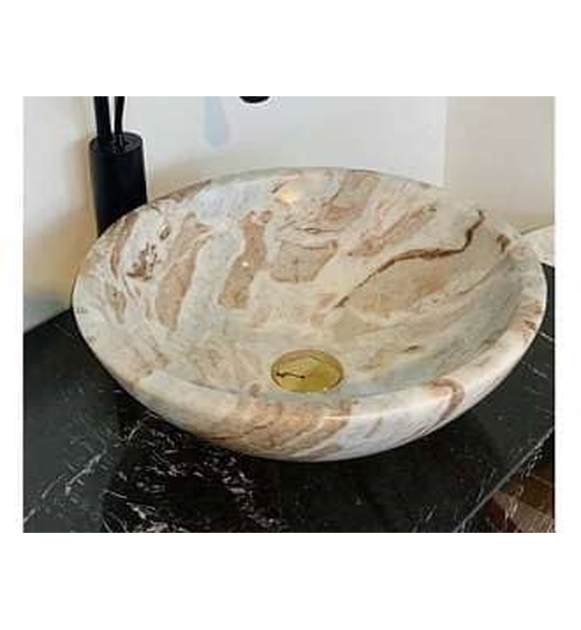 Chậu Rửa Mặt Đá Tự Nhiên Trắng Torento Eximstone TTA01