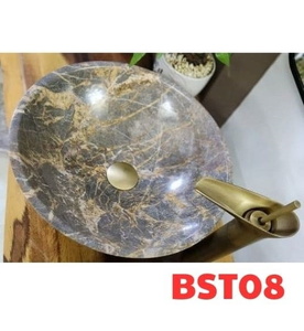 Chậu Rửa Mặt Đá Tròn Mỏng Màu Xám Lông Chuột Eximstone BST08