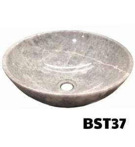 Chậu Rửa Mặt Đá Tròn Mỏng Màu Ghi Xám Đế Mỏng Eximstone BST37