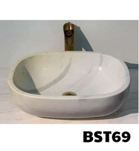 Chậu Rửa Mặt Đá Tự Nhiên Màu Trắng Sữa Eximstone BST69
