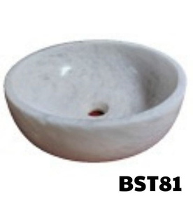 Chậu Rửa Mặt Đá Tự Nhiên Màu Trắng Eximstone BST81