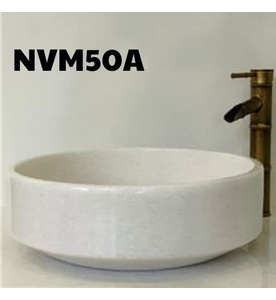 Chậu Rửa Mặt Đá Tự Nhiên Màu Trắng Eximstone NVM50A