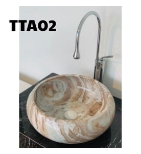 Chậu Rửa Mặt Đá Tự Nhiên Màu Xám Lào Eximstone TTA02