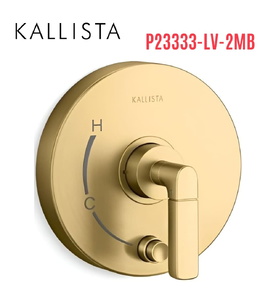 Mặt nạ điều khiển đơn và chuyển hướng màu đồng Kallista P23333-LV-2MB