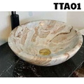 Chậu Rửa Mặt Đá Tự Nhiên Trắng Torento Eximstone TTA01