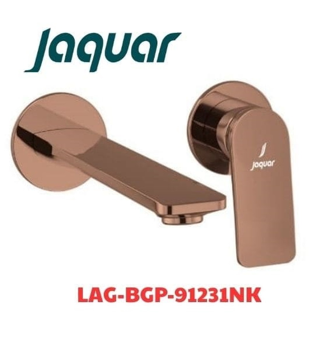 Vòi rửa mặt âm tường 2 chân màu vàng đỏ Ấn Độ JAQUAR LAG-BGP-91231NK