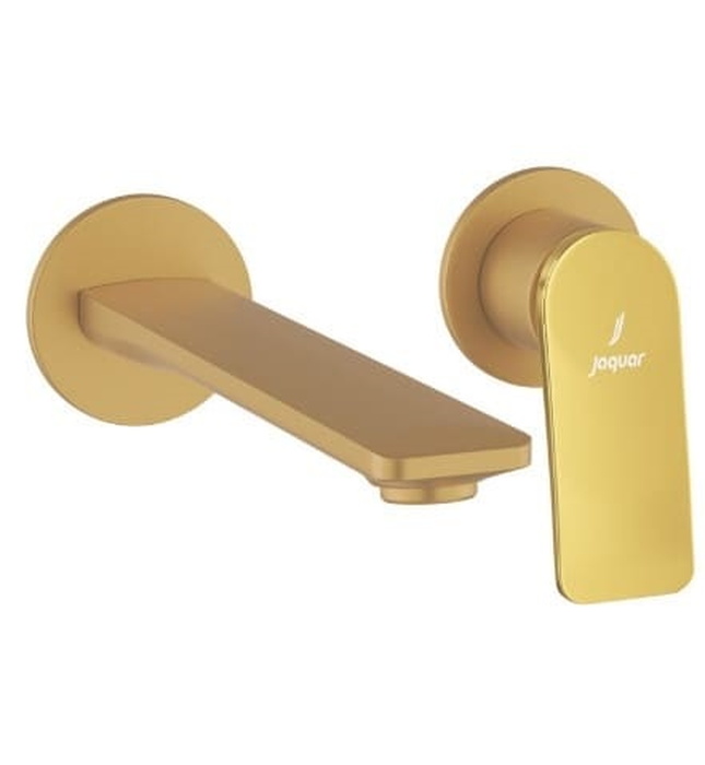 Vòi rửa mặt âm tường 2 chân màu vàng Ấn Độ JAQUAR LAG-GMG-91231NK